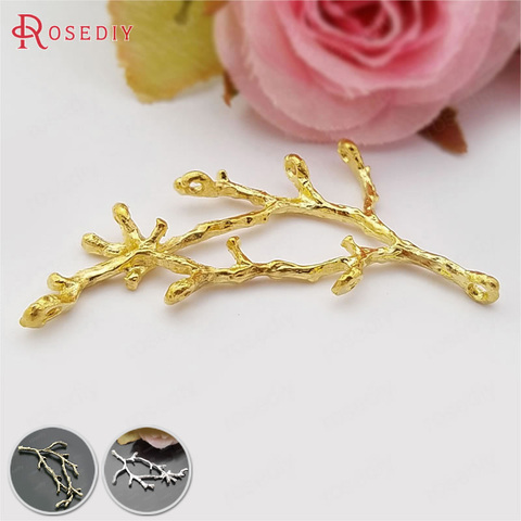 (31227)10PCS 52*30MM Gold Color Plated Zinc Alloy Tree Branch Connector Charms Diy Jewelry Findings Accessories wholesale ► Photo 1/6