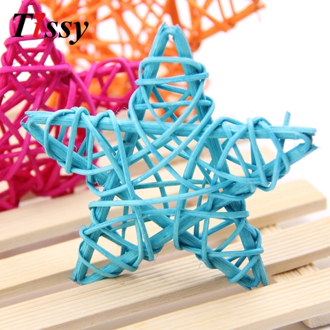 10PCS 6CM Lovely Rattan Star Sepak Takraw Christmas/Birthday&Home Wedding Party Decorations DIY Ornaments Rattan Ball Kids Toys ► Photo 1/6