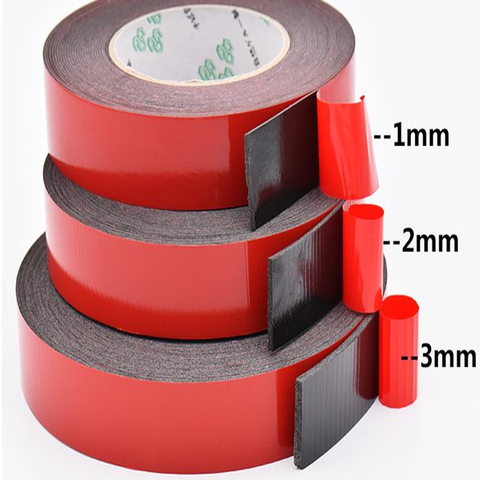 SZBFT 1-3mm thickness Black Super Strong Self Adhesive Foam Car Double Sided Tape Mobile phone dust-proof tape ► Photo 1/1