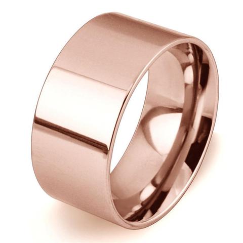 Rose Gold/Silver Plated/Gold Color Simple Design 10MM Wide Stainless Steel Rings Trendy Wedding Ring Jewelry For Women Men ► Photo 1/6