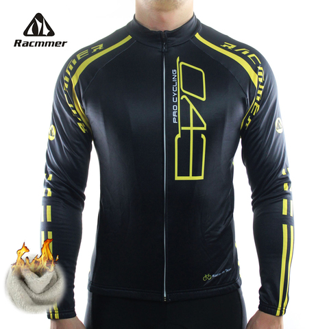 Racmmer 2022 Cycling Jersey Winter Long Bike Bicycle Thermal Fleece Ropa Roupa De Ciclismo Invierno Hombre Mtb Clothing #ZR-18 ► Photo 1/6