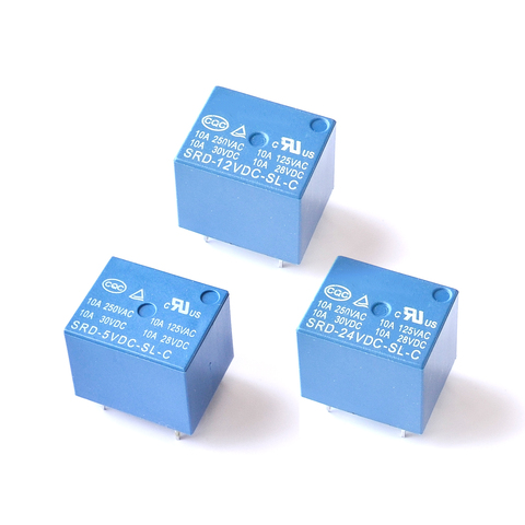 5PCS/lot Relays  SRD-05VDC-SL-C SRD-12VDC-SL-C SRD-24VDC-SL-C 5V 12V 24V 10A 250VAC 5PIN T73 ► Photo 1/1