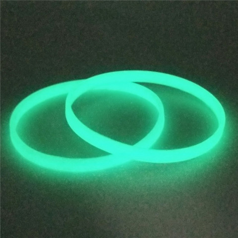 1PC 5mm Glow In Dark Silicone Wristband Unisex Cuff Candy Color Neon  Fluorescent Luminous Rubber Bracelets&Bangles SH279 ► Photo 1/5