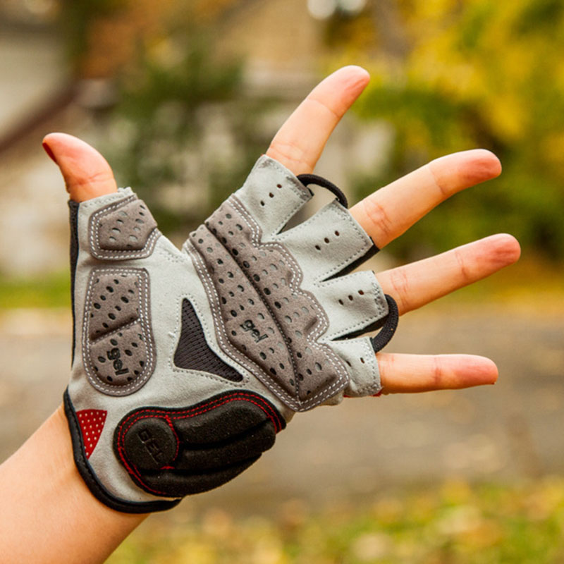 Cycling Gloves Breathable Mens Womens Summer Sports Bike Gloves Gel Pad Short Half Finger Gloves