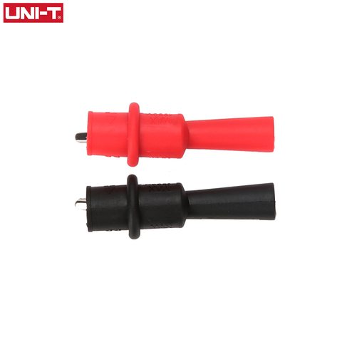 1 Pair UNI-T Alligator Crocodile Test Clip Electrical Clamp Multimeter Tester Probe Through Hole M4 Threaded Bore with Protector ► Photo 1/5
