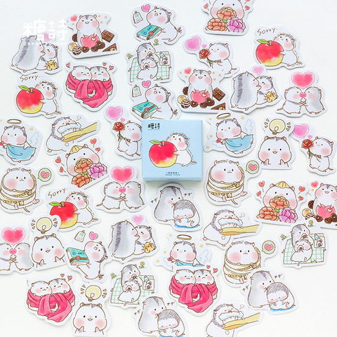 Creative Hamster baby's life Label Stickers Set Decorative Stationery Stickers Scrapbooking DIY Diary Album Stick Lable ► Photo 1/4