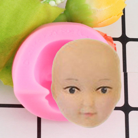 Baby Face Silicone Molds Chocolate Polymer Clay Craft Molds Handmade Craft Dolls Face Mould Sugar Craft Mould Baking Tools ► Photo 1/6