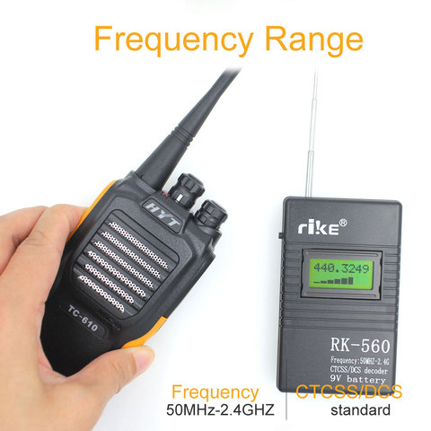 50MHz-2.4GHz Portable Handheld Frequency Counter RK560 DCS CTCSS Radio Tester RK-560 Frequency Meter ► Photo 1/5