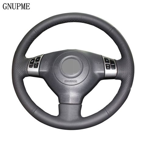 Black Genuine Leather Car Steering Wheel Cover for Suzuki Swift Alto Tianyu Special hand-stitched steering wheel cover ► Photo 1/6
