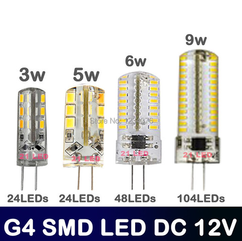 Shetland buiten gebruik Chromatisch New led g4 lamp Hight power g4 DC12V 3W/5W/6W/9W 3014 2835 LED Crystal  Lamps Silicone Candle Replace 20W - 50W halogen lamp - Price history &  Review | AliExpress Seller - 21