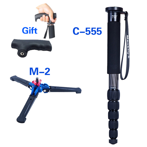 Manbily Portable Professional Aluminium The carbon fiber 5 Section Camera Monopod DSLR Monopod for Canon Nikon Sony DV with M-2 ► Photo 1/1