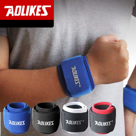 AOLIKES 1PCS Wrist Support Wrap Bracer Wristband Protector Gym Fitness Tennis Sport Wrist Bracelet Bandage Carpal Tunnel Support ► Photo 1/5