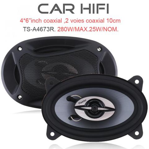 2pcs Universal 4*6 Inch 280W Car HiFi Coaxial Speaker Vehicle Door Auto Audio Music Stereo Full Range Frequency Speakers ► Photo 1/6
