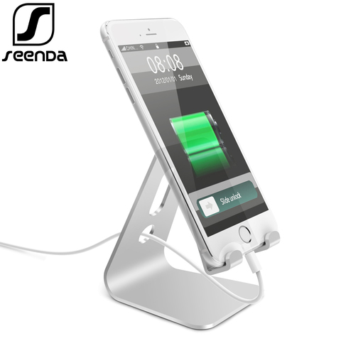 SeenDa Universal Aluminium Alloy Tablet Stand Desk Holder For Phone Charge Stand Cradle Mount For iPhone Metal Stand For iPad ► Photo 1/6