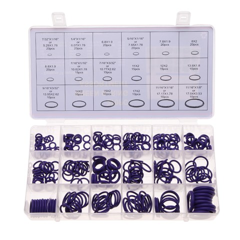 270pcs 18 Sizes Car Air Conditioning HNBR O Rings Car Auto Vehicle Repair Kits Rubber Rings Assortment Set Tools Accessories ► Photo 1/6