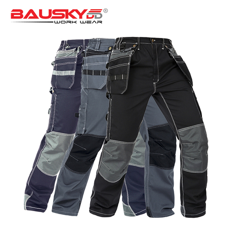 Working Clothes Men's Black Workwear Pants Multi Pockets Working Uniforms Pockets For Tools Free Shipping B128 ► Photo 1/6