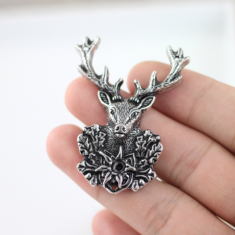 1 piece 51*38MM Antique Silver Plated Zinc Alloy Deer Pendants Diy Handmade Jewelry Findings Accessories Wholesale ► Photo 1/4