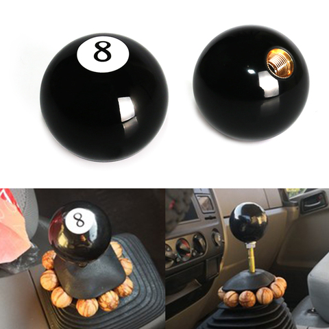 black 8 Ball Gear Knob / Short shifter Knob For Universal Car Acrylic BLACK 8 Ball for ► Photo 1/5