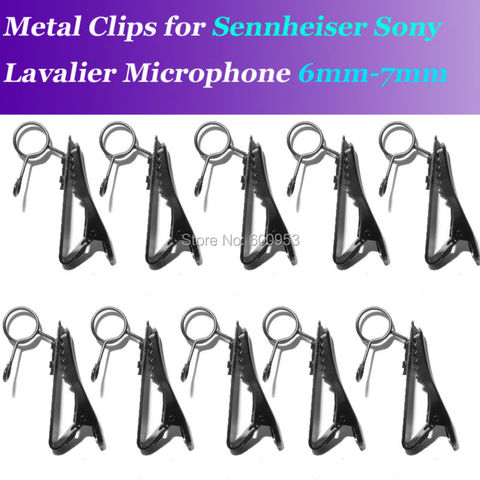 10pcs Spare Replaceable 6-7mm Metal clip Mic clips for Sennheiser ME2 Sony V1 D11 Lavalier Lapel Microphones ► Photo 1/1