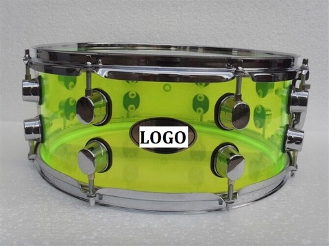 13*6.5 inch acrylic snare drum with 2mm iron hoop 13 inch is diameter 6.5 inch is depth ► Photo 1/1