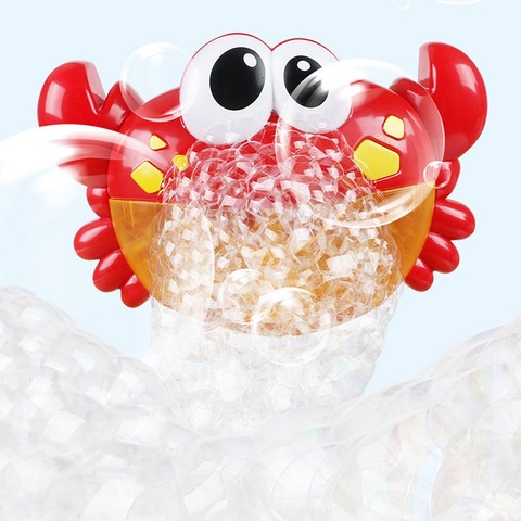 Cute Crab Bubble Machine Soap Water Automatic Blowing Bubble with Music Outdoor Toys Baby Bathing Funny Toys ► Photo 1/6