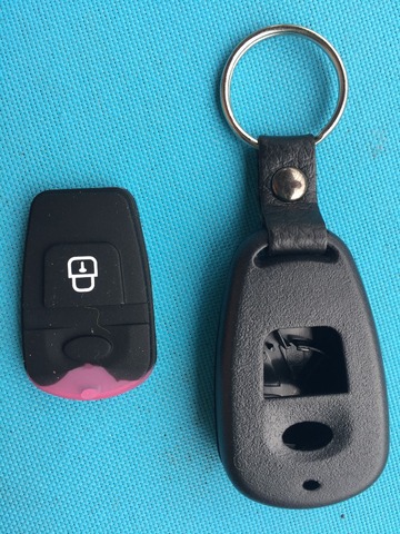 1pc NEW REPLACEMENT KEY SHELL For Hyundai ELANTRA SANTA FE MATRIX ATOS TRAJET REMOTE ALARM KEY FOB CASE RUBBER BUTTON NO LOGO ► Photo 1/6