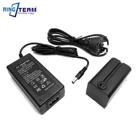 8V 3A Power Adapter Plus NP-F750 Dummy Battery Replace NP-F970 F550 F570 For NanGuan Neewer Andoer YONGNUO Viltrox LED Lights ► Photo 1/6
