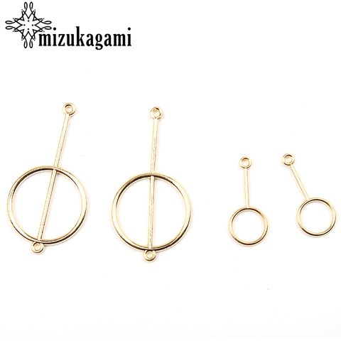 10pcs/lot 2022 New Gold Zinc Alloy Charms Hollow Circle Charms Connector For DIY Earrings Jewelry Making Finding Accessory ► Photo 1/5