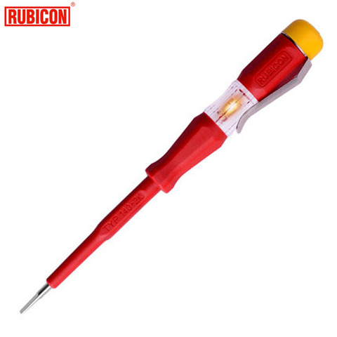 Japan RUBICON Electrical Tools RVT-211 Test Pencil 220~250V LED Voltage Tester Pen Diameter 3.0mm Slotted VDE Approved ► Photo 1/6