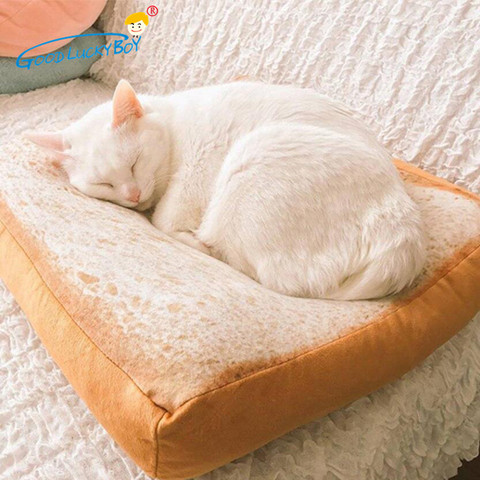 40cm Simulation Toast Bread Slices Pillow Cat Plush Toy Stuffed Funny Creative Cartoon Sleeping Cotton Cushion Toys For Children ► Photo 1/6