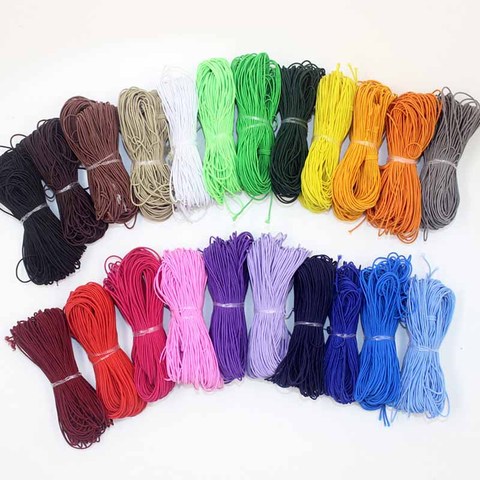 0.8mm 1.2mm Diameter Elastic Stretch Cord Colorful Cotton Wrapped Rubber Beading Cord Stretch String for DIY Jewelry Making ► Photo 1/6