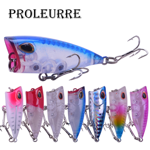 1Pcs High Quality Mini Popper Fishing Lures 40mm 3g Artificial Wobblers Topwater Swimbait Minnow Lifelike Crankbait ► Photo 1/6