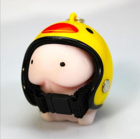 Novelty Spoof Tricky Funny Gadgets Toys Vent  Whole Crowded Stress Ball Helmet Small Animal Keychain Cute Silicone Keychain ► Photo 1/6