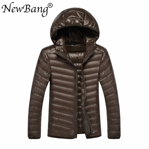 NewBang Brand 8XL 9XL 10XL 11XL Men Ultra Light Duck Down Jacket Lightweight Feather Hooded Coat Outwear Plus  Large Size ► Photo 1/6