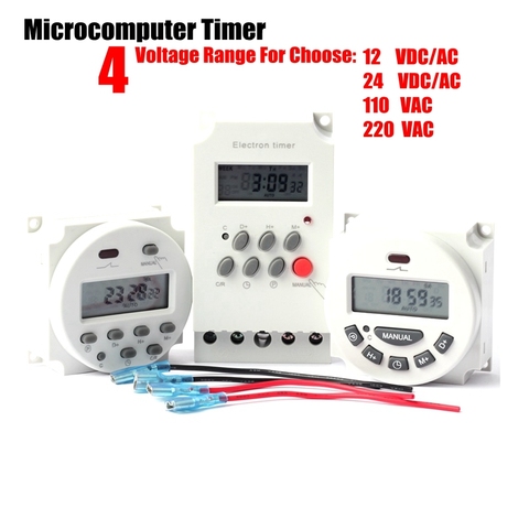 12 24 110 220V Microcomputer Control Time Switch Digital LCD Electronic Programmable Timer Irrigation Pump Time Controller ► Photo 1/6