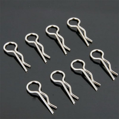 Surprise price 8pcs 1/10 1/16 Stainless Steel Body Clips Pins For HPI Himoto HSP RC Car Racing Shell wind tail parts ► Photo 1/2