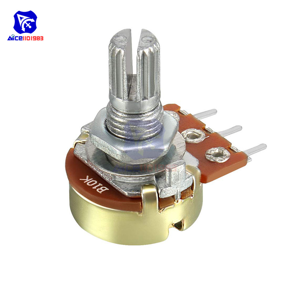 10PCS WH148 B500K Linear Potentiometer 15mm Shaft With Nuts And Washers 