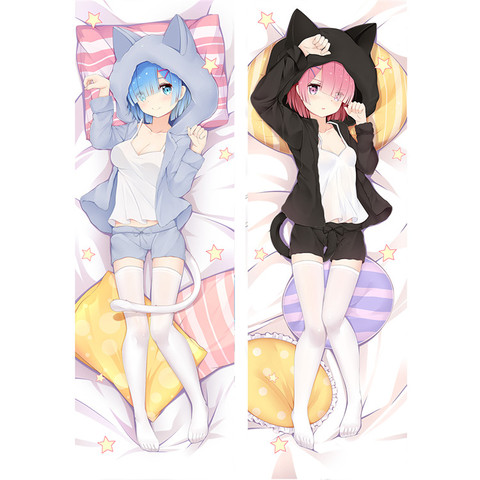 Re:Zero Starting Life in Another World Emilia rem ram anime dakimakura hugging pillow case re zero ► Photo 1/2