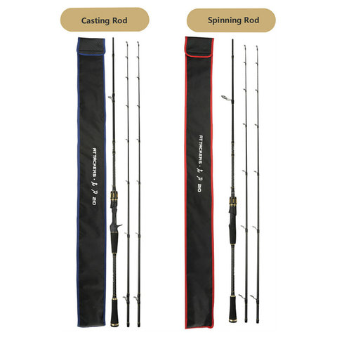 Carbon Spinning Fishing Rod with 2 Tips M and MH 1.98m 2.13m Fast Action Baitcasting Rod Light Weight 7-30g Test ► Photo 1/6