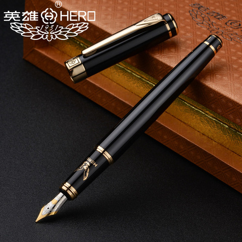 Original Hero 1078 fountain pen high-end gift eagle pen business men students calligraphy black  FREE shipping ► Photo 1/4