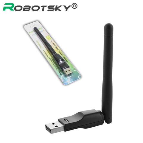 Ralink RT5370 USB 2.0 150mbps WiFi Wireless Network Card 802.11 b/g/n LAN Adapter with rotatable Antenna and retail package ► Photo 1/6