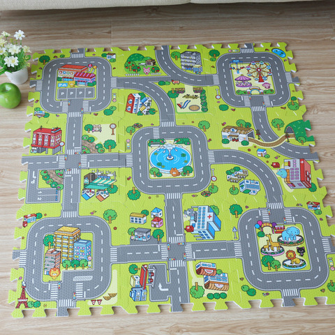 Baby EVA foam puzzle play floor mat, interlocking tiles  Shipping from Moscow RU 32cm and 62cm ► Photo 1/6