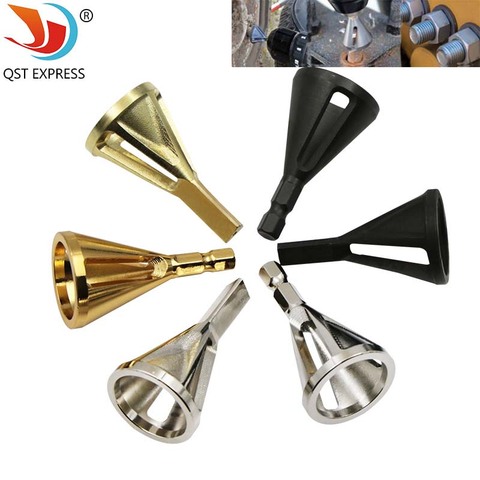 Hex Triangle Shank Stainless Steel Remove Burr Tools for Drill Bit Wood Drilling Deburring External Chamfer Tool ► Photo 1/6