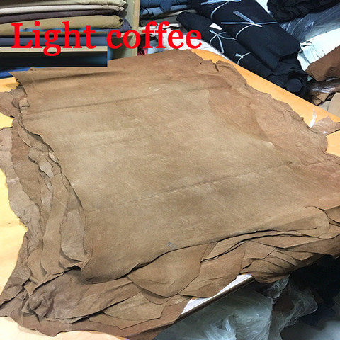 Light coffee Genuine pig split suede leather material whole piece ► Photo 1/1