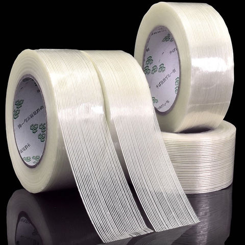 1pcs 50M  fiber tape strong glass fiber tape high temperature resistant non-marking single side stripe tape 5MM/10MM/15MM ► Photo 1/5