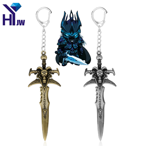 HEYu Hot Game World of War Craft WOW The Lich King Frostmourne Sword Weapon Dagger Metal Figures Toy with Keychain Key Ring ► Photo 1/6