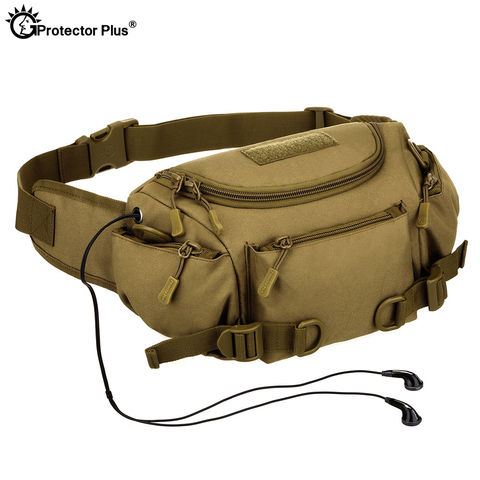 PROTECTOR PLUS Multifunction Tactical Waist Bag Military Camouflage Dual-use bag Outdoor Riding Sports Climbing Messenger bag ► Photo 1/6