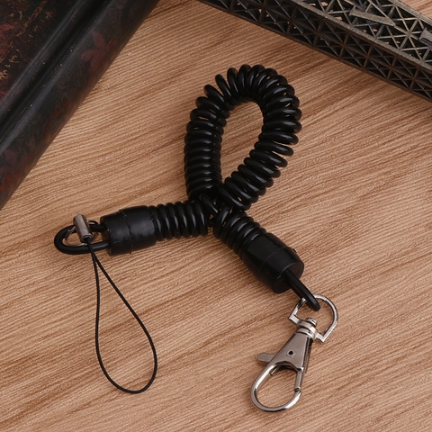 Spring Elastic Retractable Tactical Rope Hiking Camping Phone Antilost Key Chain ► Photo 1/6