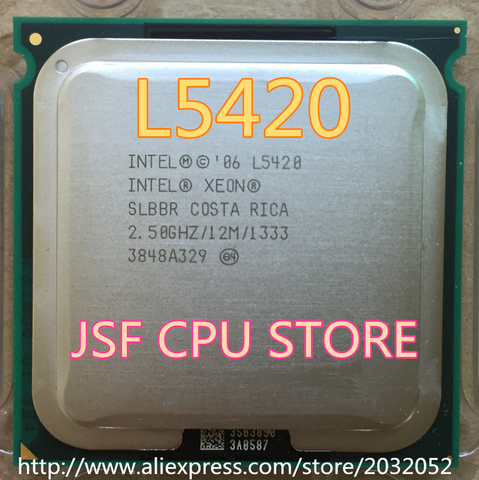 Intel Xeon L5420 server CPU/2.5GHz /LGA771/L2 Cache 12MB/Quad-Core/( Give Two 771 to 775 Adapters) ► Photo 1/2