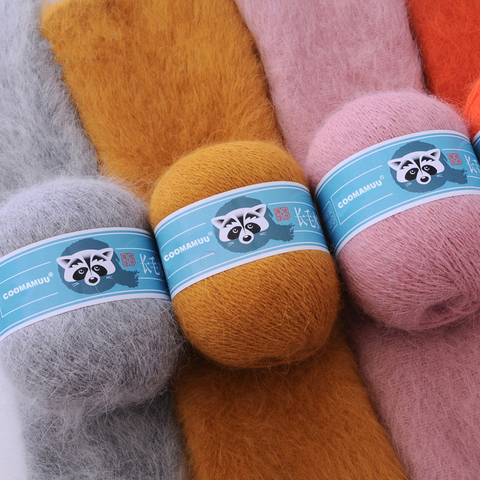 50 g Fine Quality Long Plush Mink Yarn Soft Hand Knitting Thread For Sweater Scarf Warm Home Sewing Supply Yarn For Cold Winter ► Photo 1/5